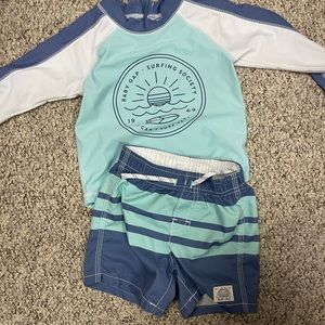 Baby Gap Boys Rash Guard and Swim Trunks